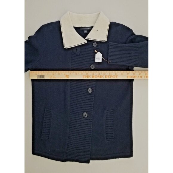 BANANA REPUBLIC WOMEN'S WOOL MIX KNITTED CARDIGAN BUTTON COLLAR SIZE M #832 - Picture 10 of 13